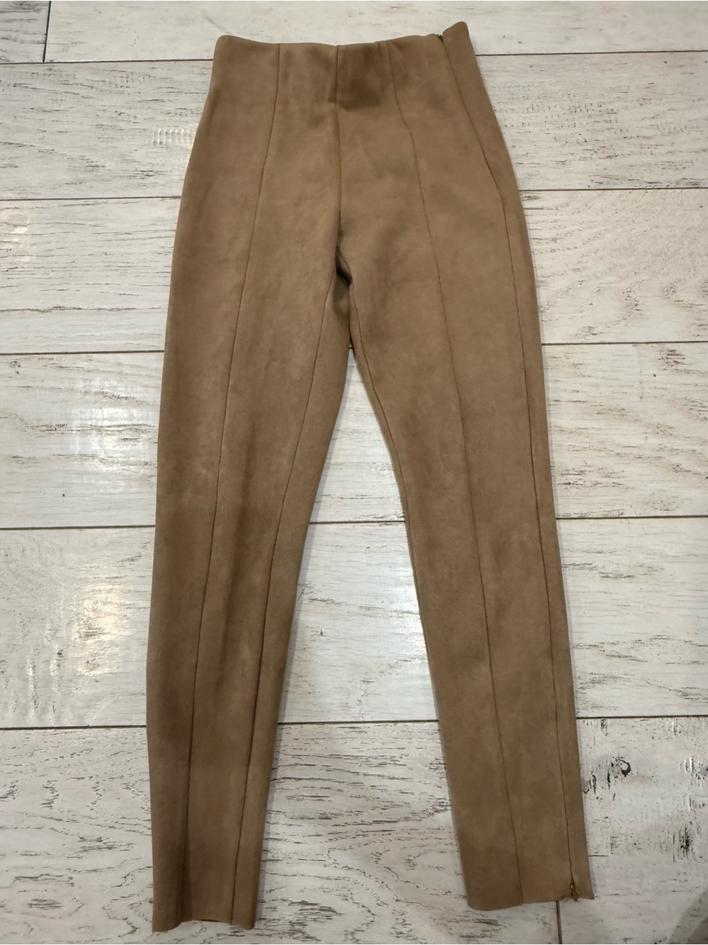 Zara Slim High-Waisted Chinos in Camel/Tan